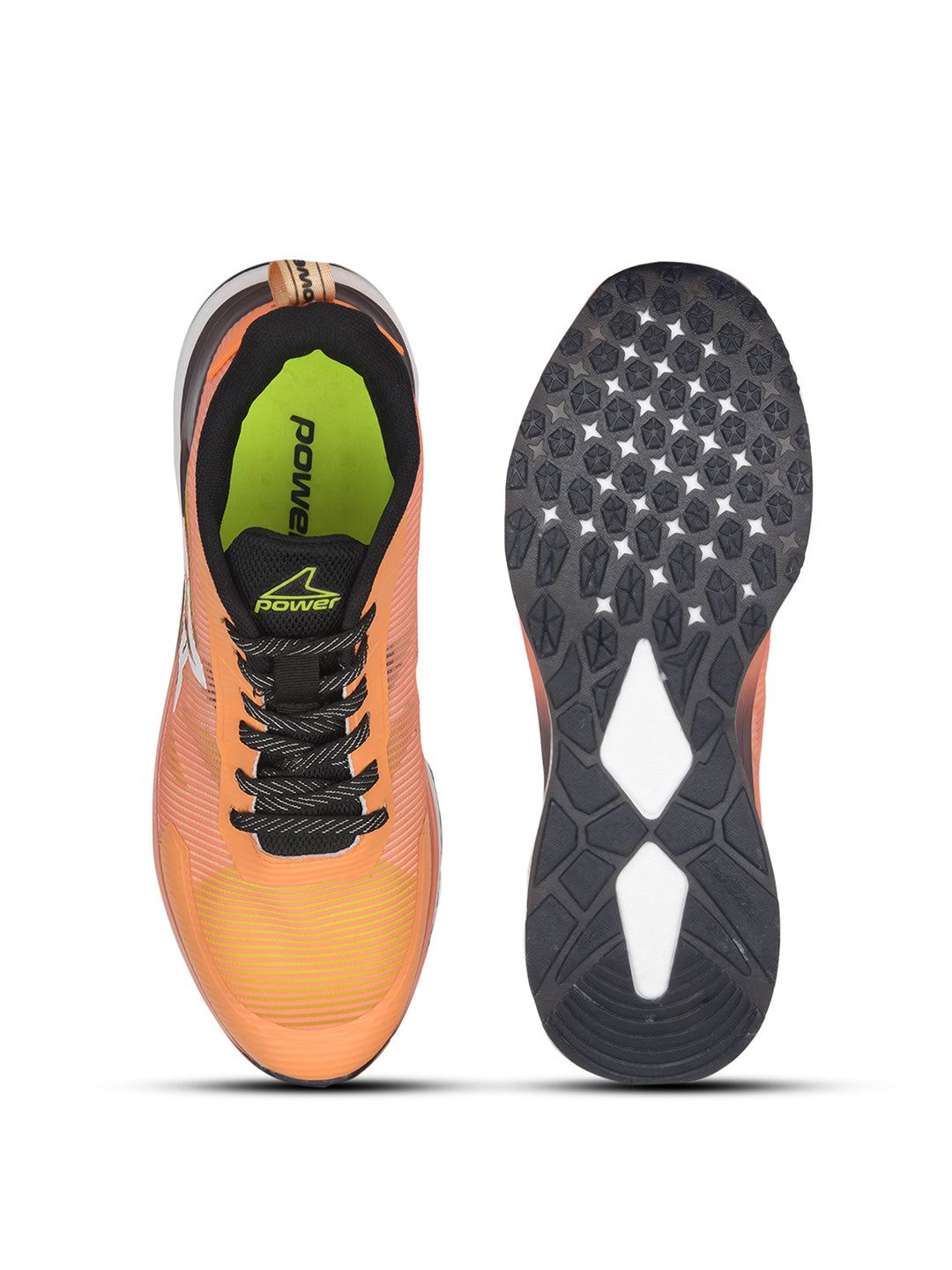 Power Men Orange Lace-up Oxford Sports Shoes - Orange - View 4