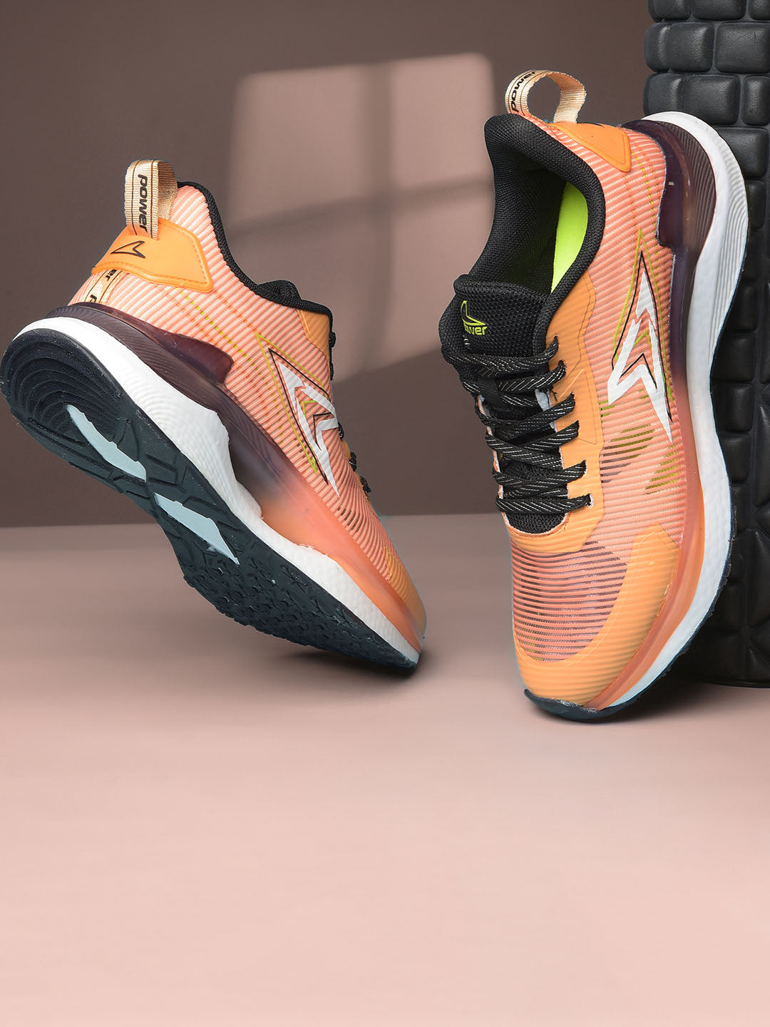 Power Men Orange Lace-up Oxford Sports Shoes - Orange - View 6