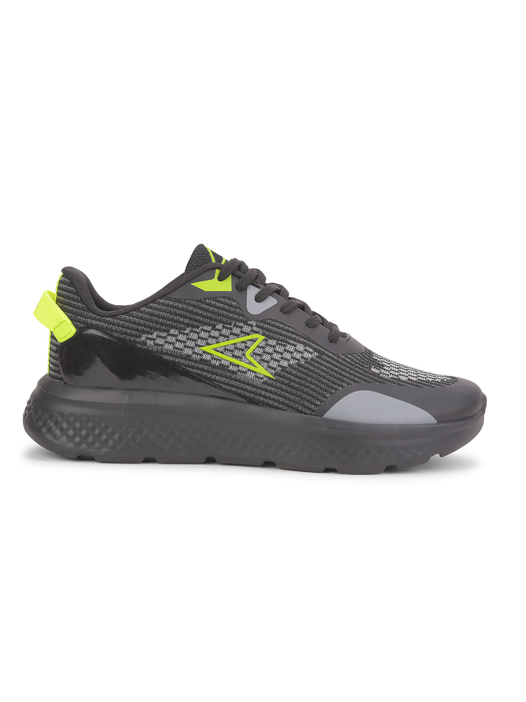 Power Men Black Lace-up Oxford Sports Shoes - Black - View 2