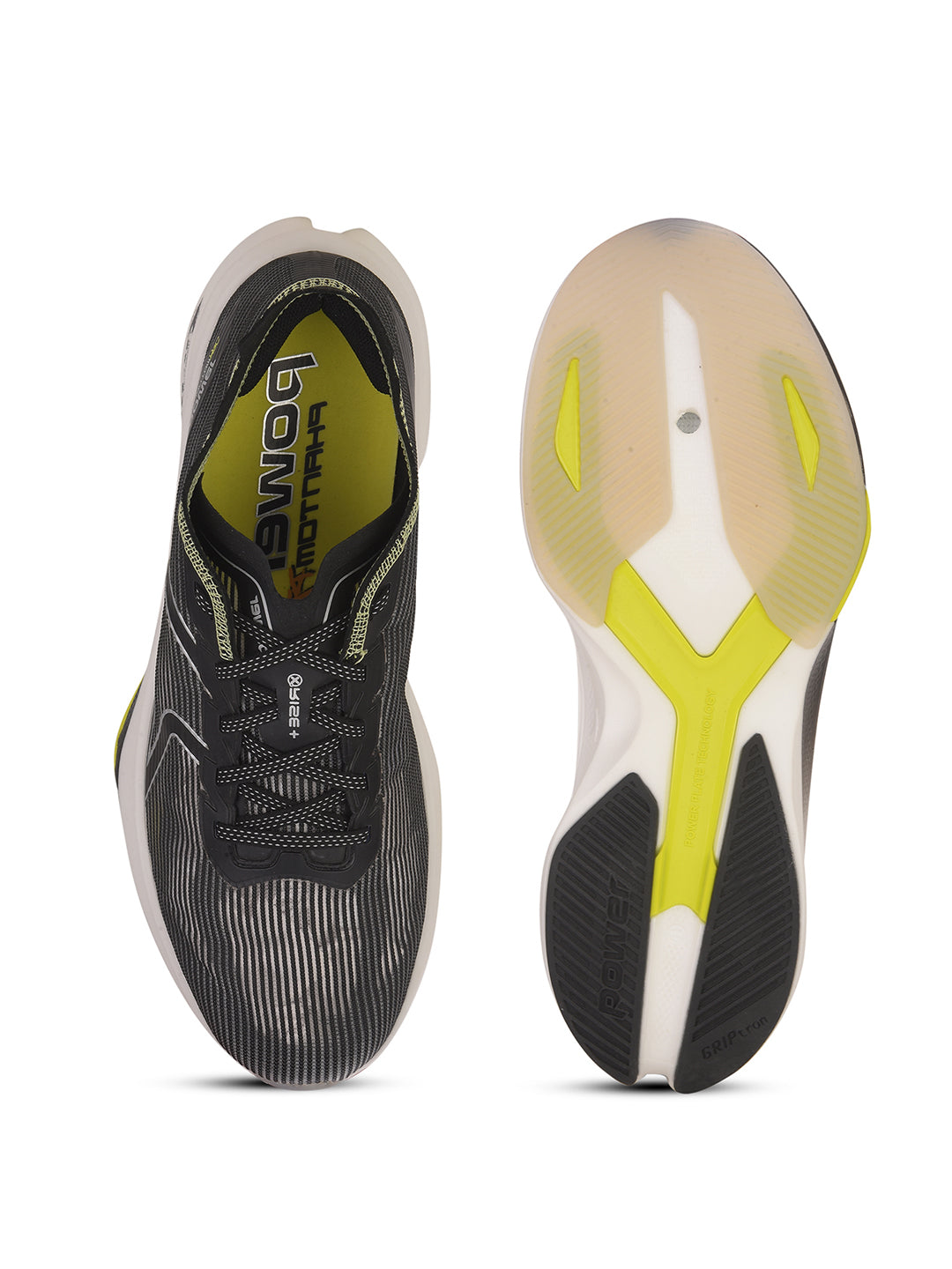 Power Men Black Lace-up Oxford Sports Shoes - Black - View 4