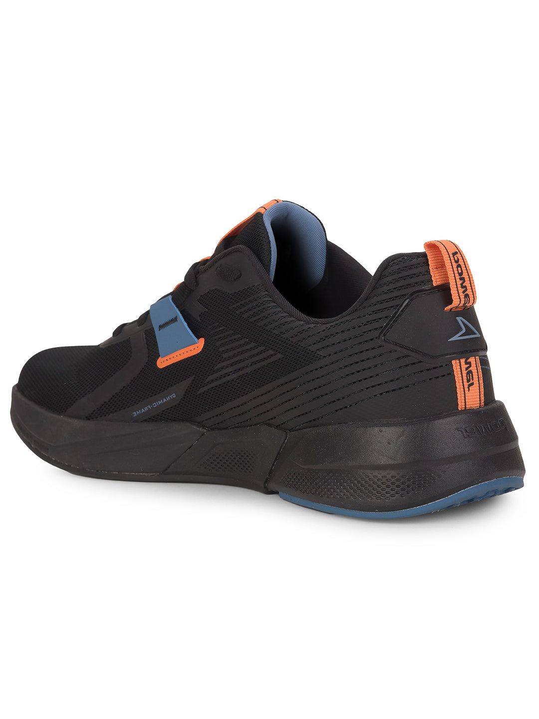 Power Men Black Lace-up Oxford Sports Shoes - Black - View 3