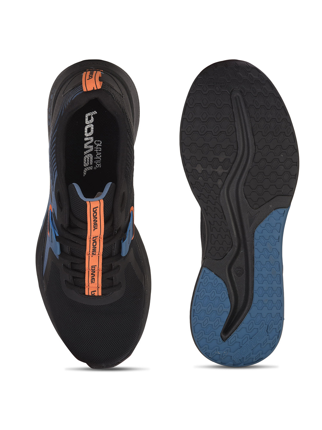 Power Men Black Lace-up Oxford Sports Shoes - Black - View 4