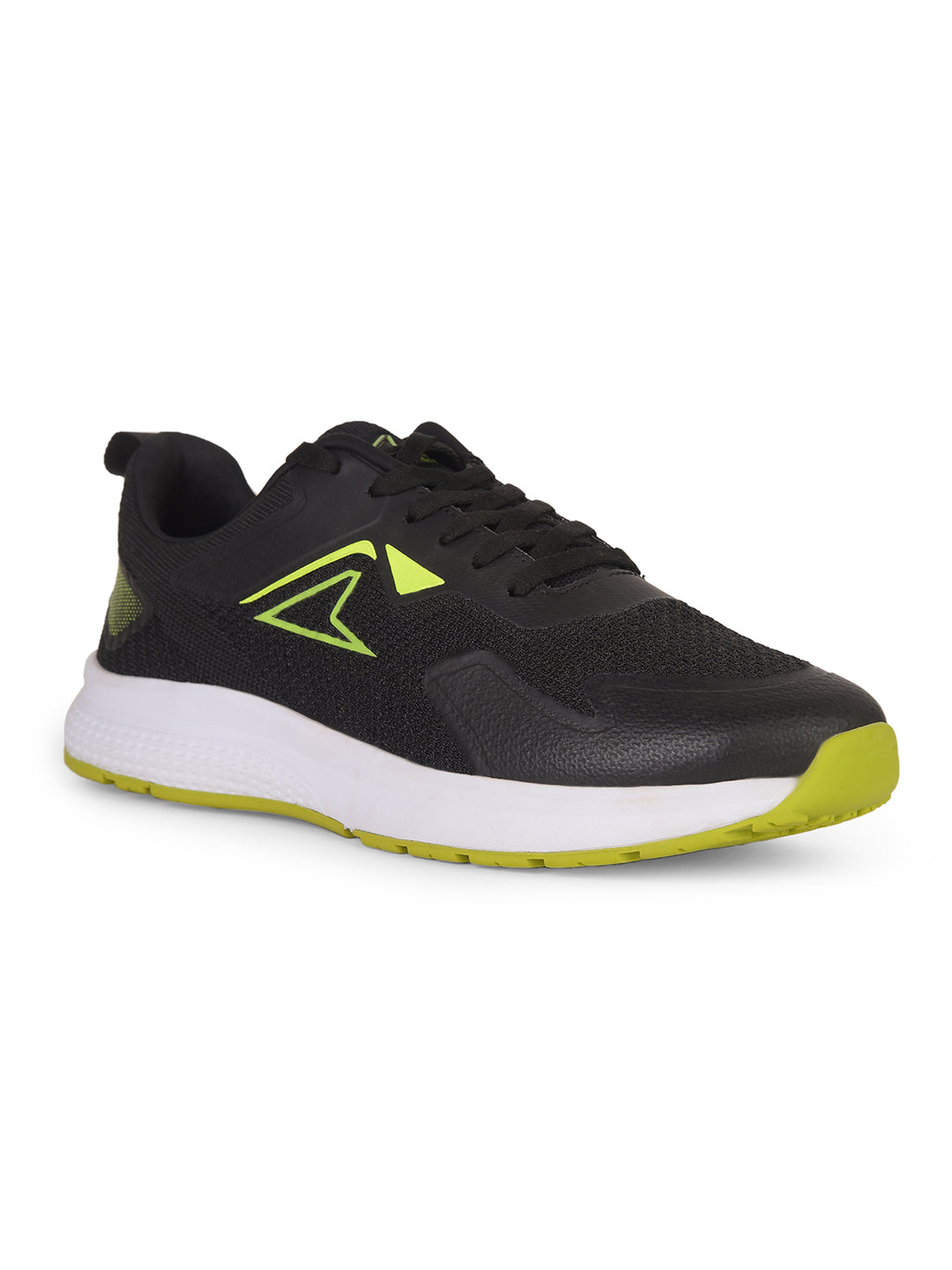 Power Men Black Lace-up Oxford Sports Shoes - Black - View 1