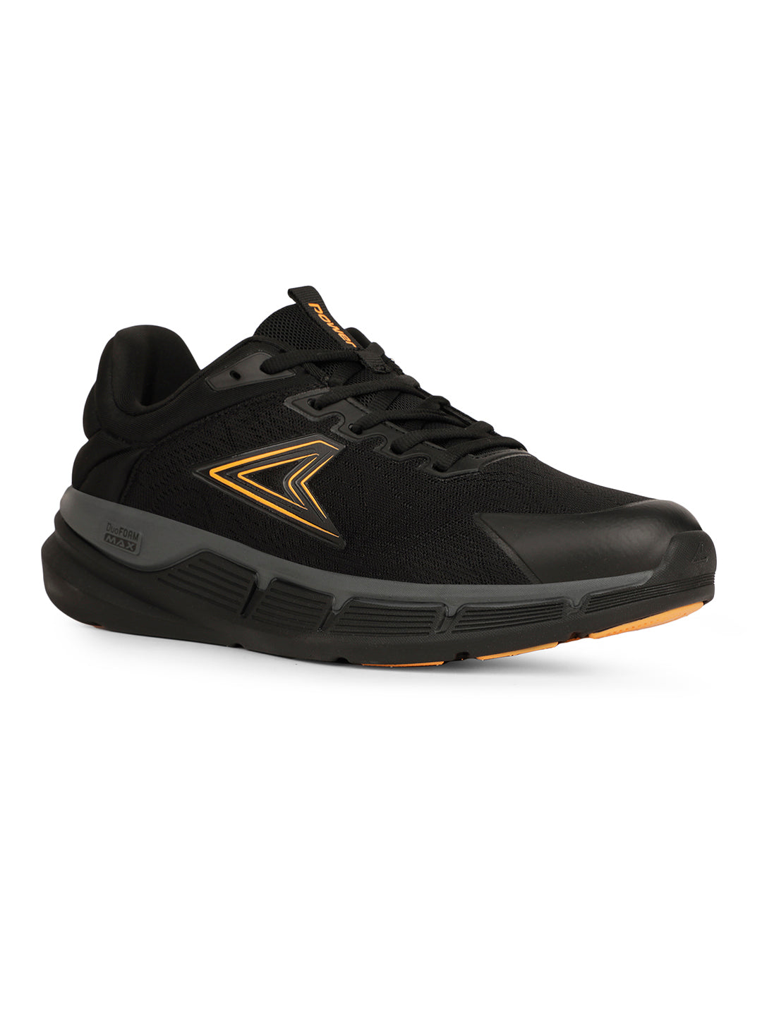Power Men Black Lace-up Oxford Sports Shoes - Black - View 1