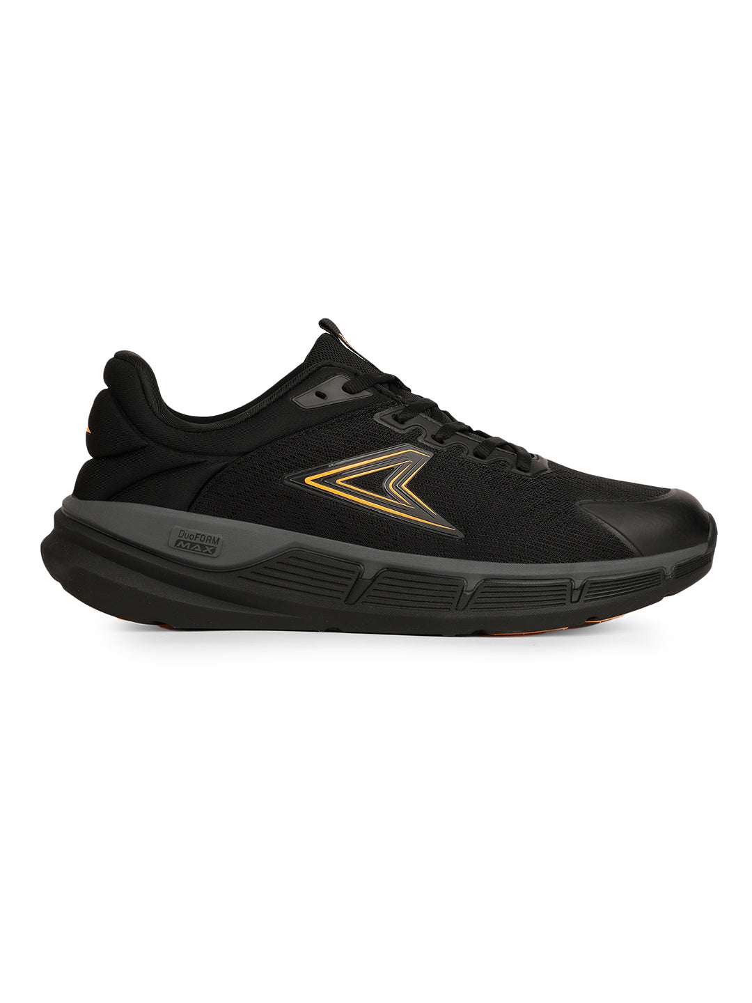 Power Men Black Lace-up Oxford Sports Shoes - Black - View 2