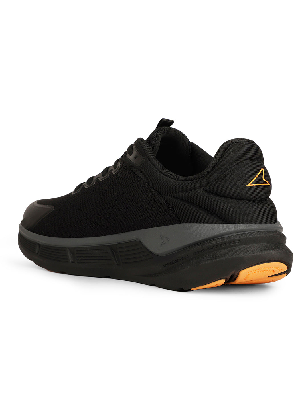 Power Men Black Lace-up Oxford Sports Shoes - Black - View 3
