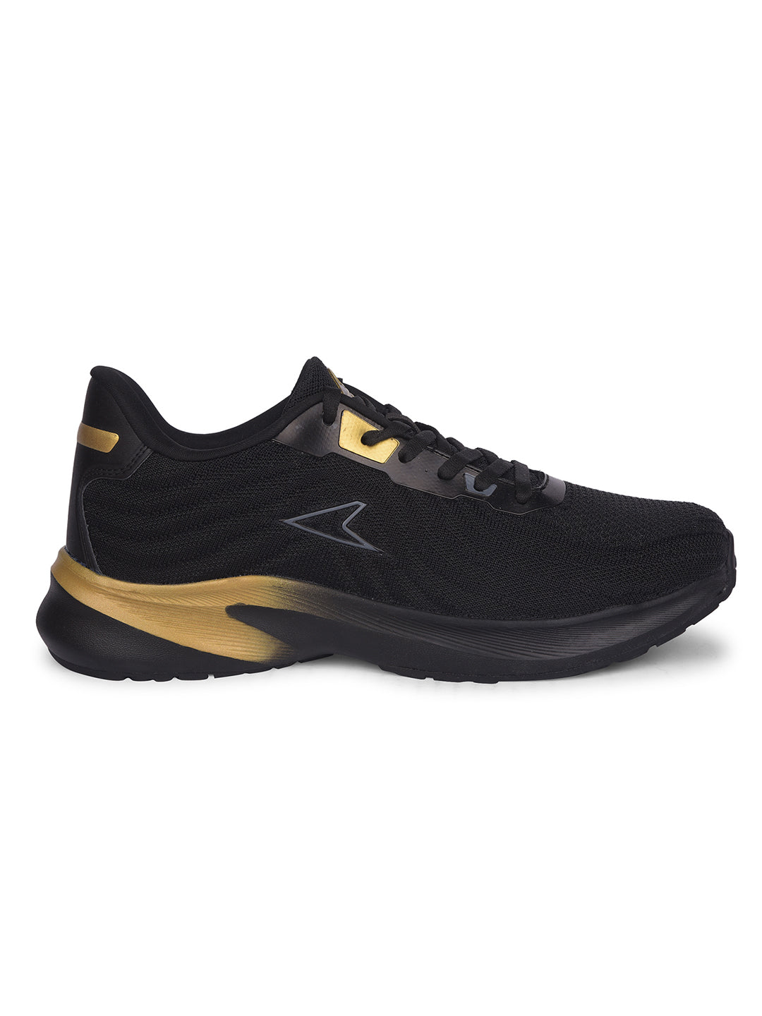 Power Men Black Lace-up Oxford Sports Shoes - Black - View 2