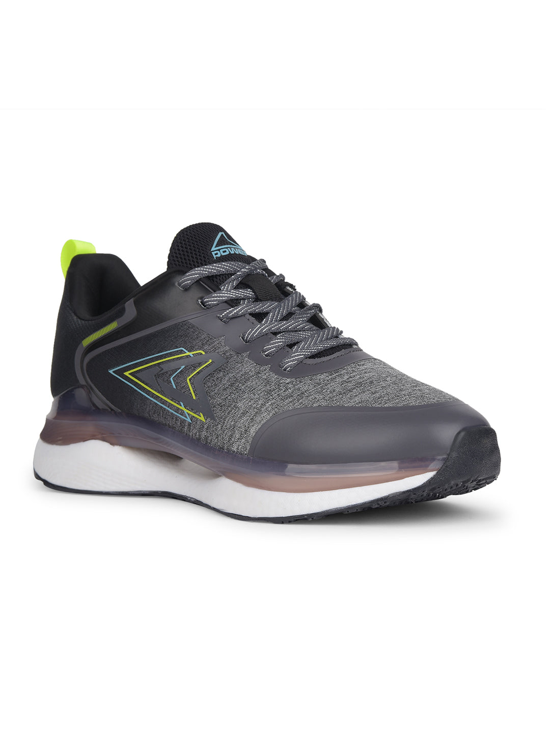 Power Men Black Lace-up Oxford Sports Shoes - Black - View 1
