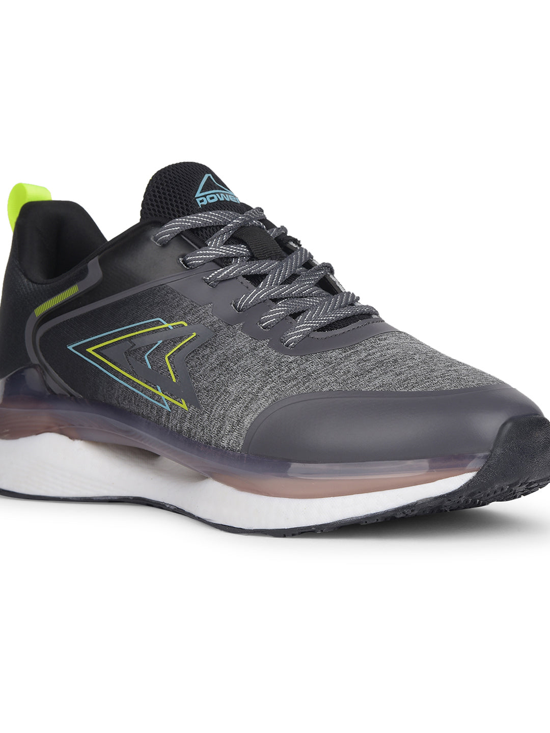 Power Men Black Lace-up Oxford Sports Shoes - Black - View 5