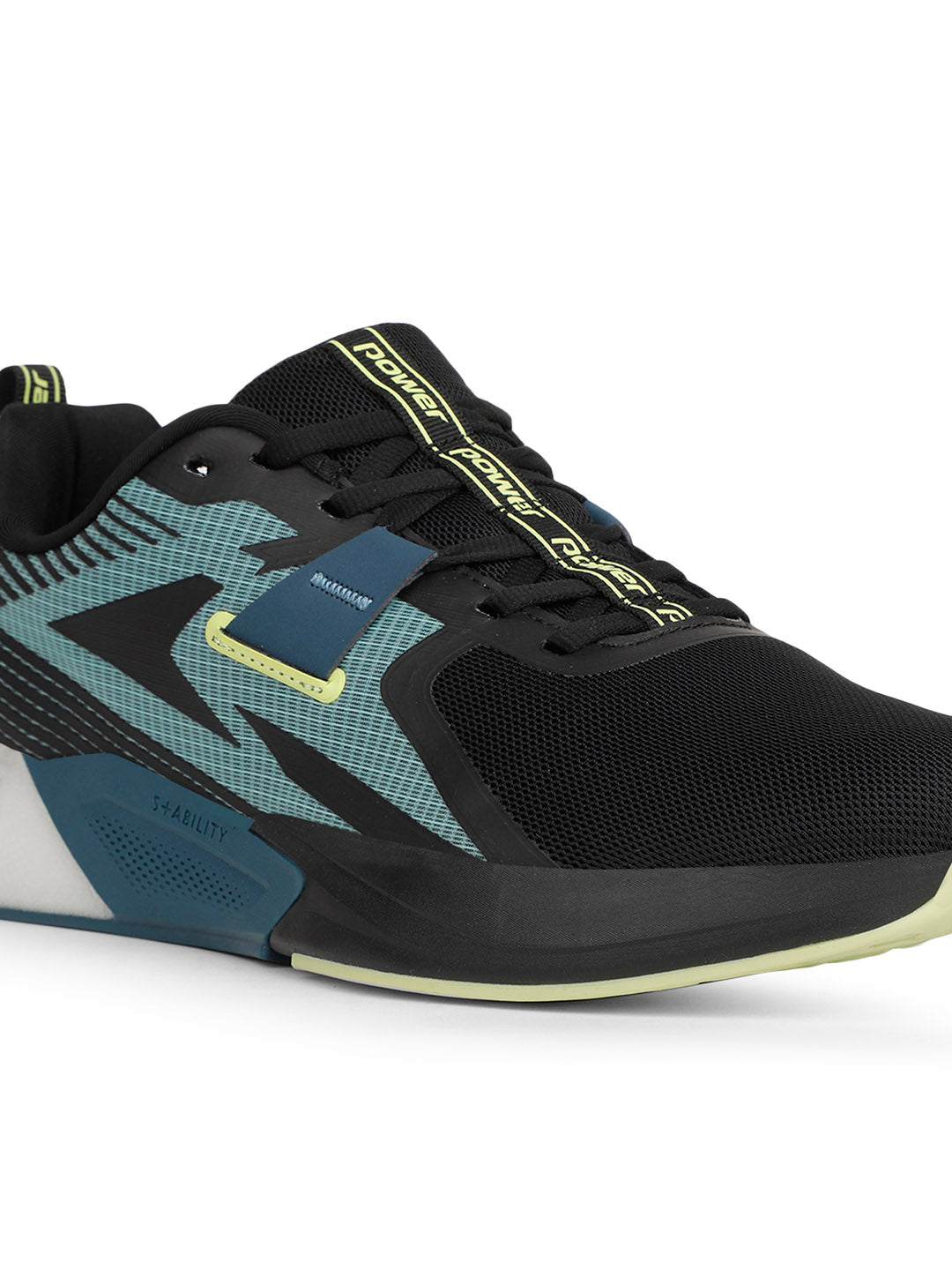 Power Men Black Lace-up Oxford Sports Shoes - Black - View 5