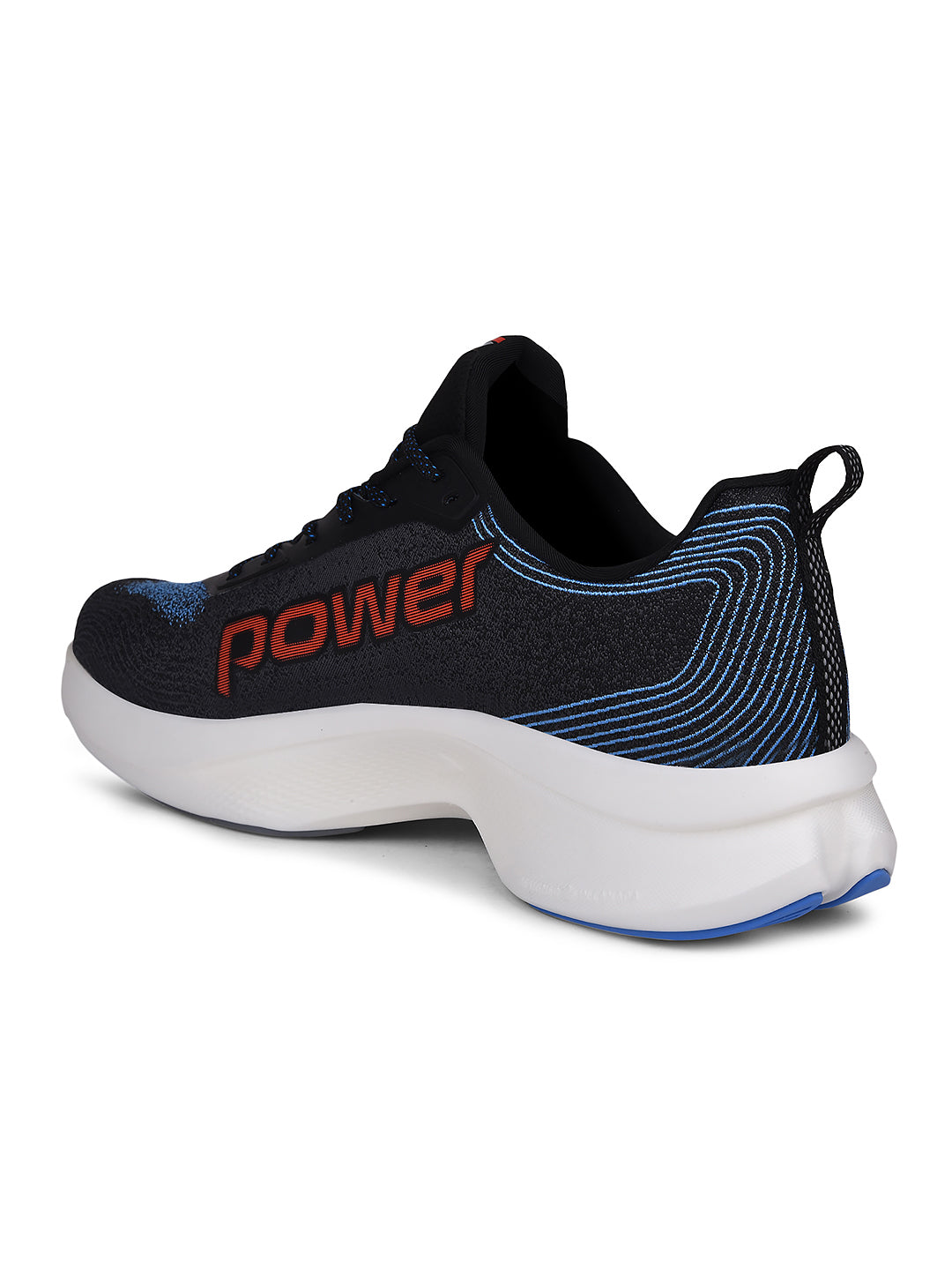Power Men Black Lace-up Oxford Sports Shoes - Black - View 3