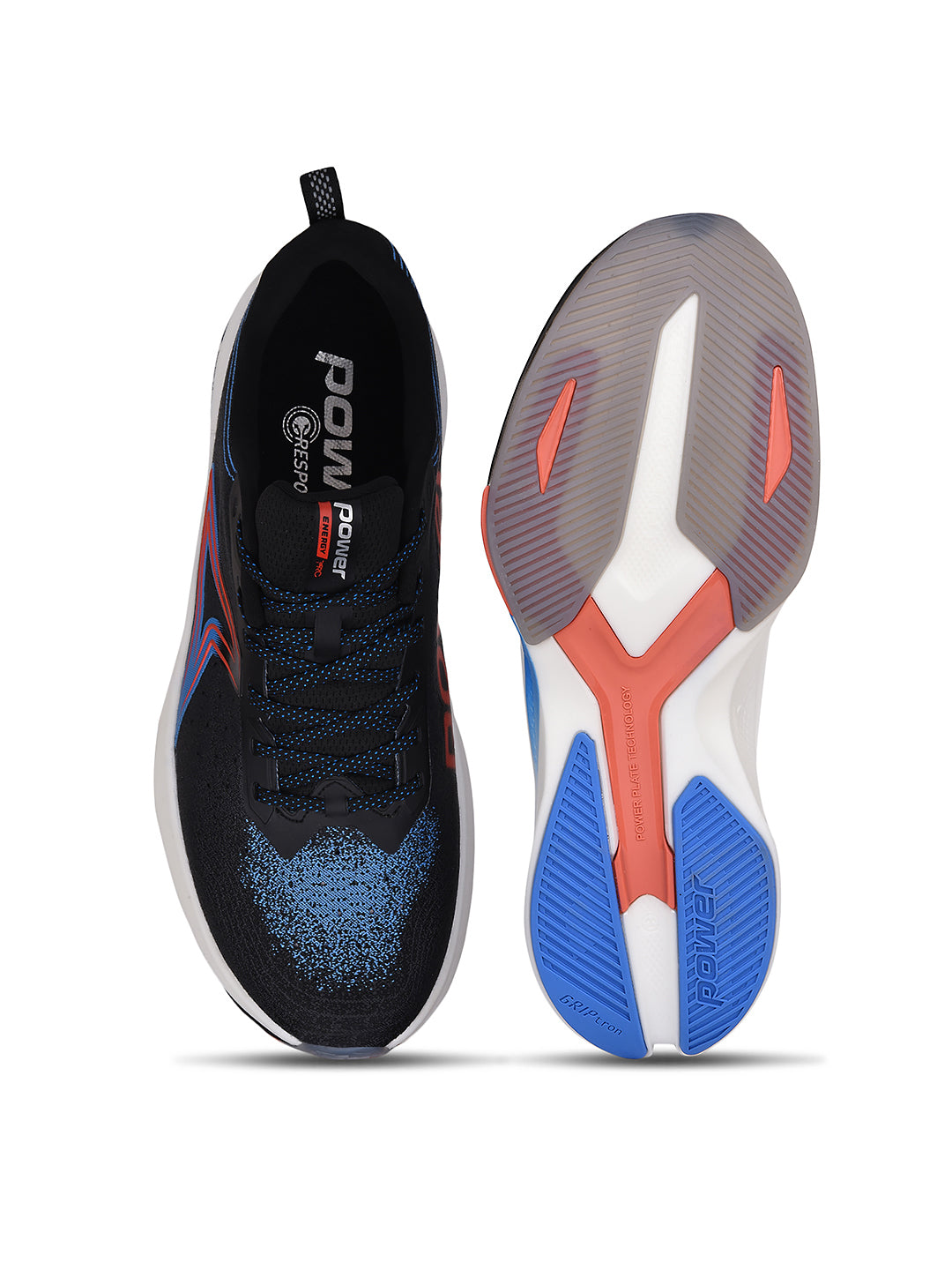 Power Men Black Lace-up Oxford Sports Shoes - Black - View 4