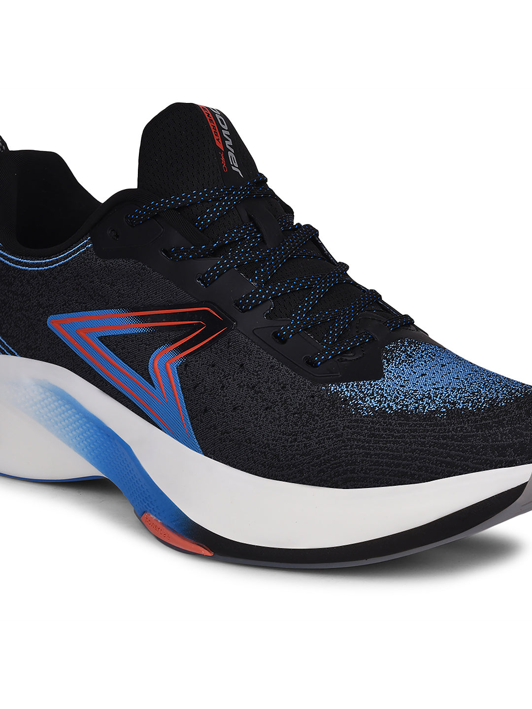 Power Men Black Lace-up Oxford Sports Shoes - Black - View 5