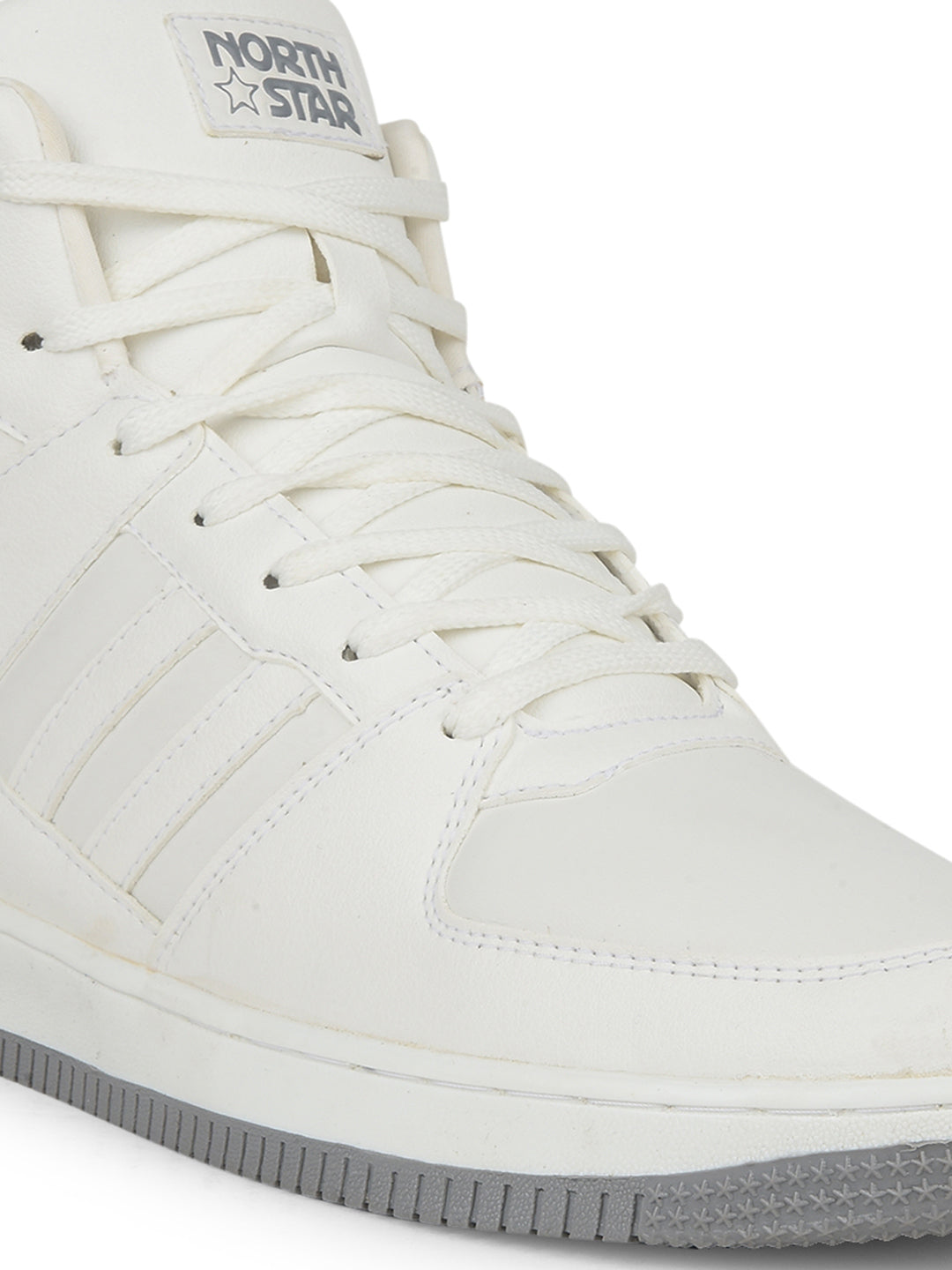 North Star Men White Casual Ankle Length Lace-up Sneakers - White - View 5