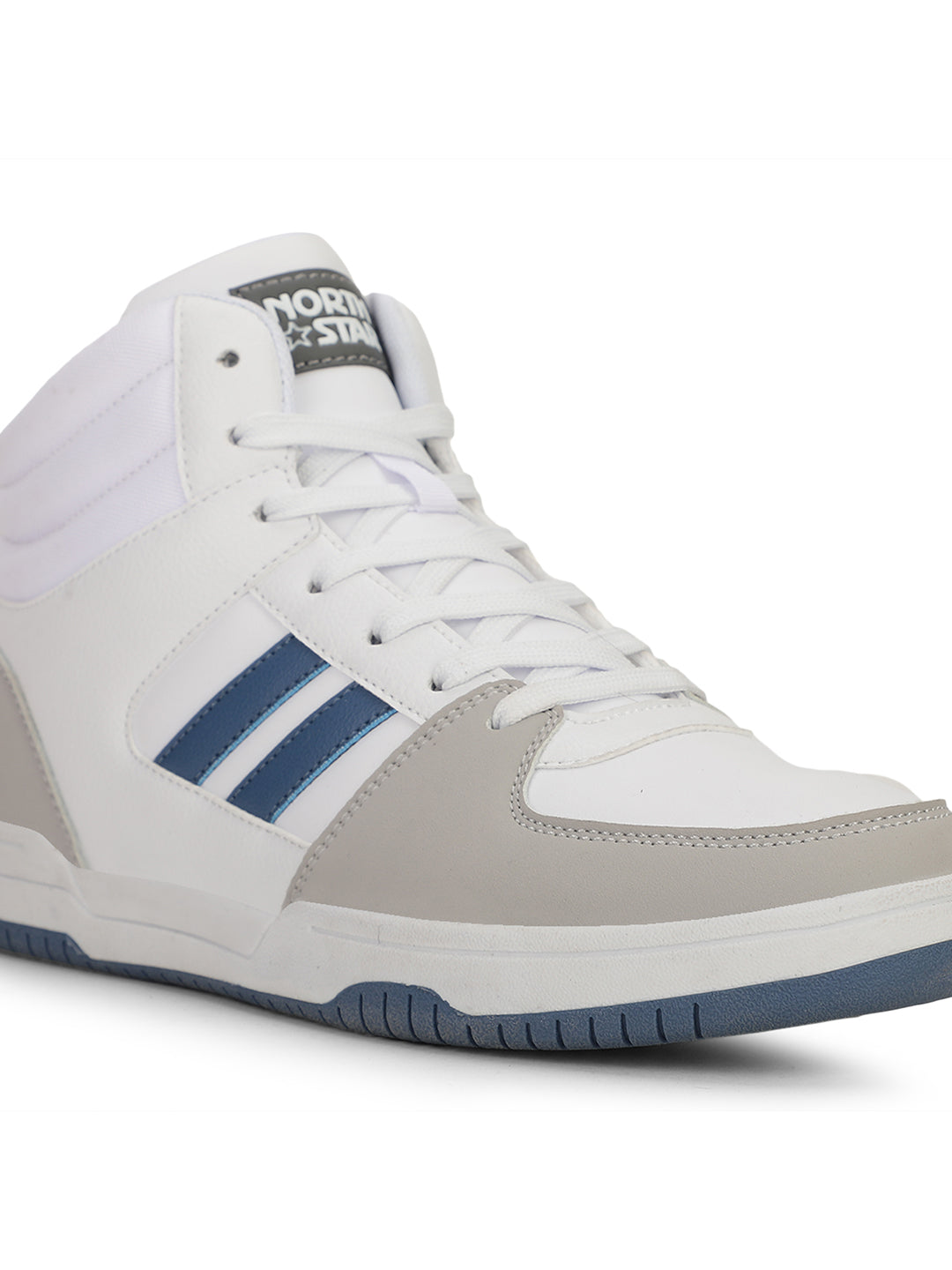 North Star Men White Casual Ankle Length Lace-up Sneakers - White - View 5
