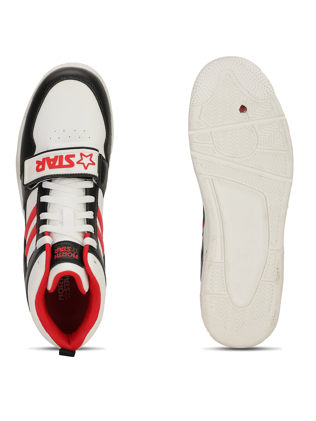 North Star Men White Casual Ankle Length Lace-up Sneakers - White - View 4