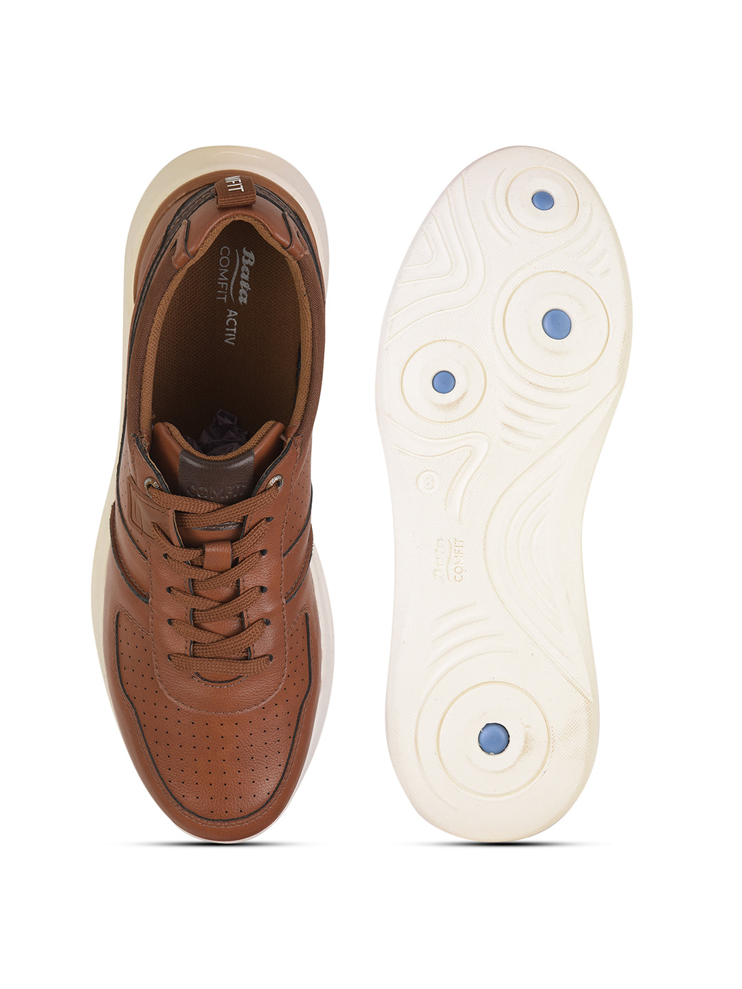 Bata Comfit Men Light Brown Casual Lace-up Shoes - Light Brown - View 4