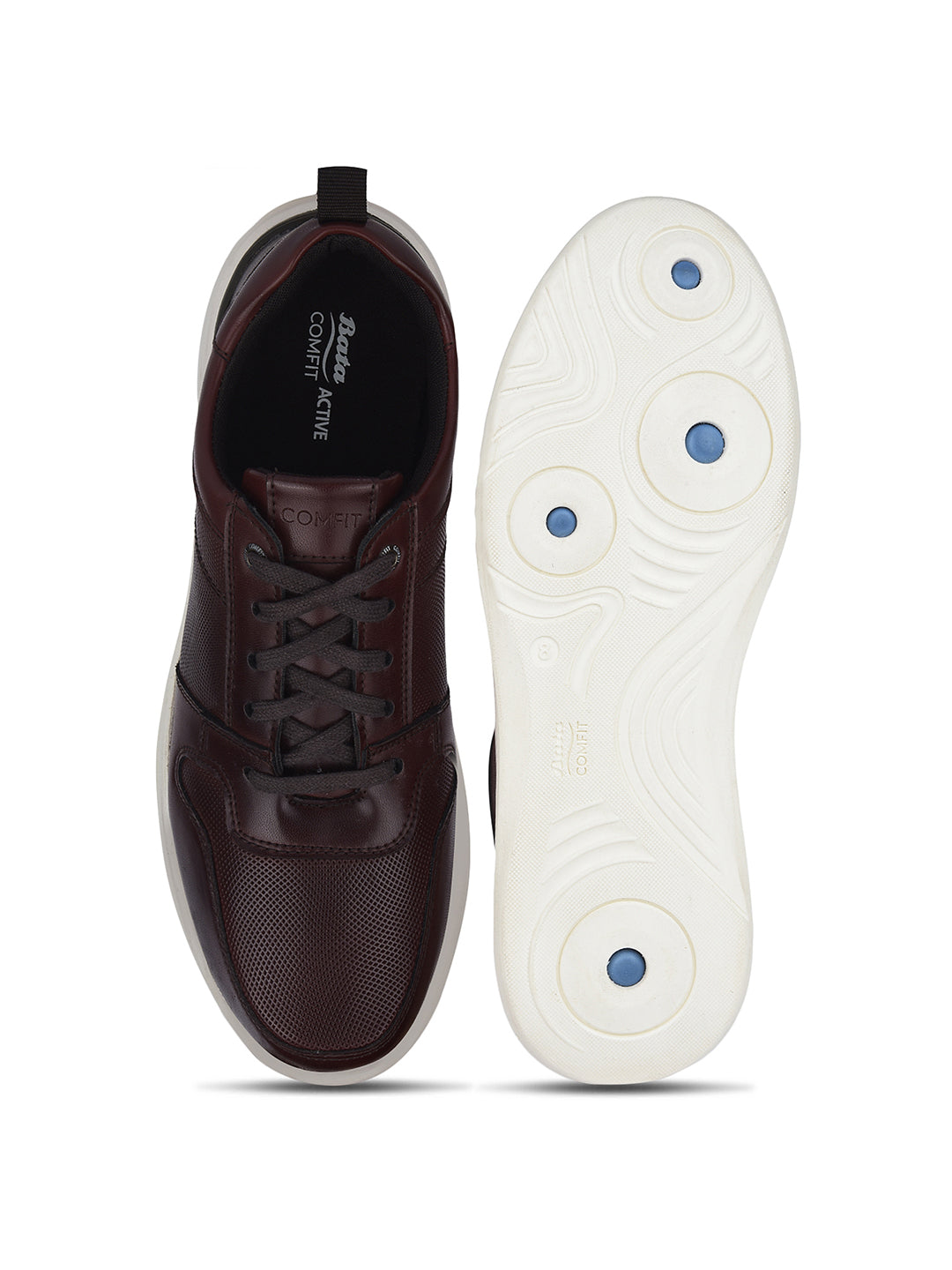 Bata Comfit Men Brown Casual Lace-up Shoes - Brown - View 4