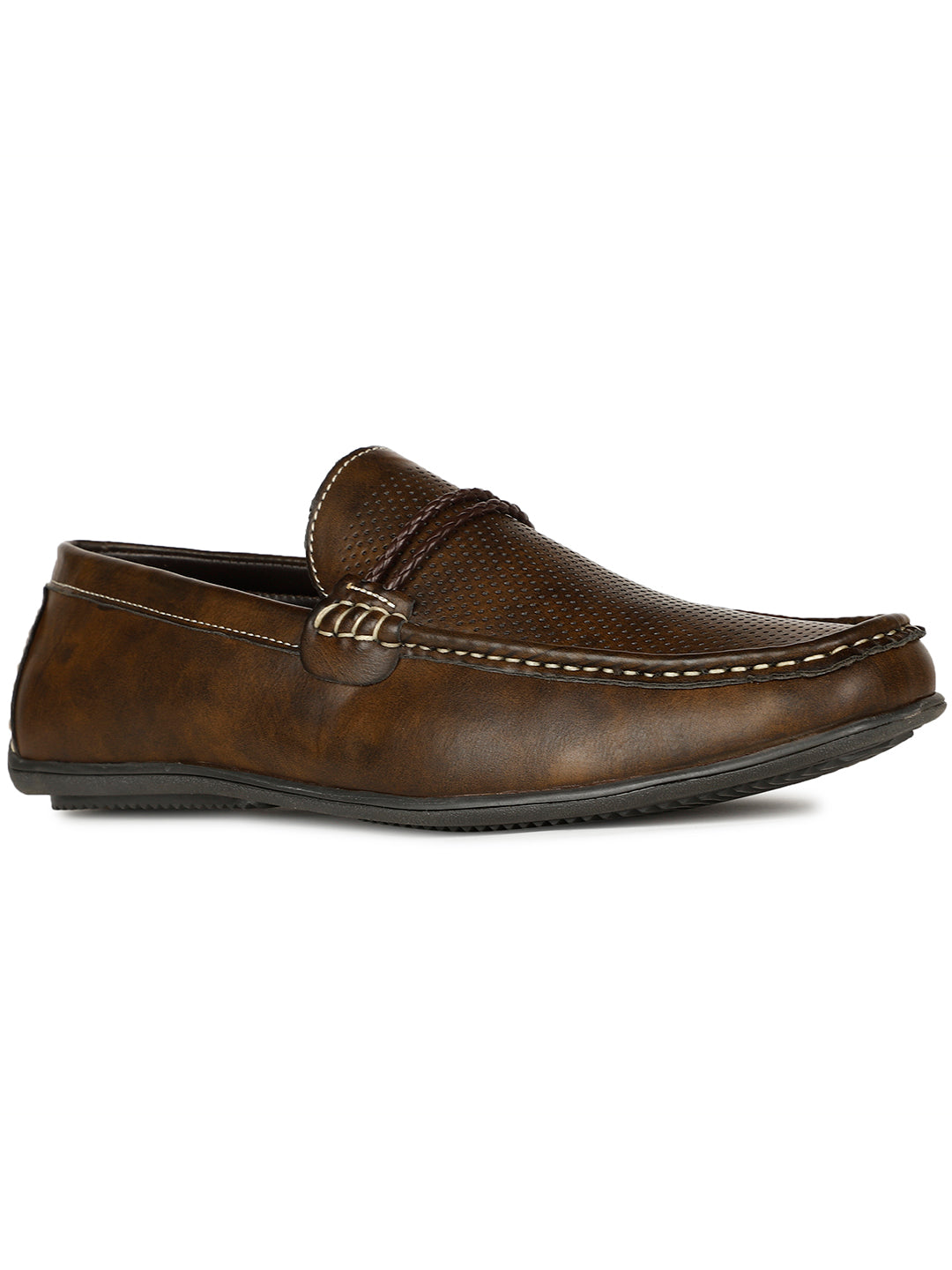 Bata Men Dark Brown Casual Slip-on Loafers - Dark Brown - View 1