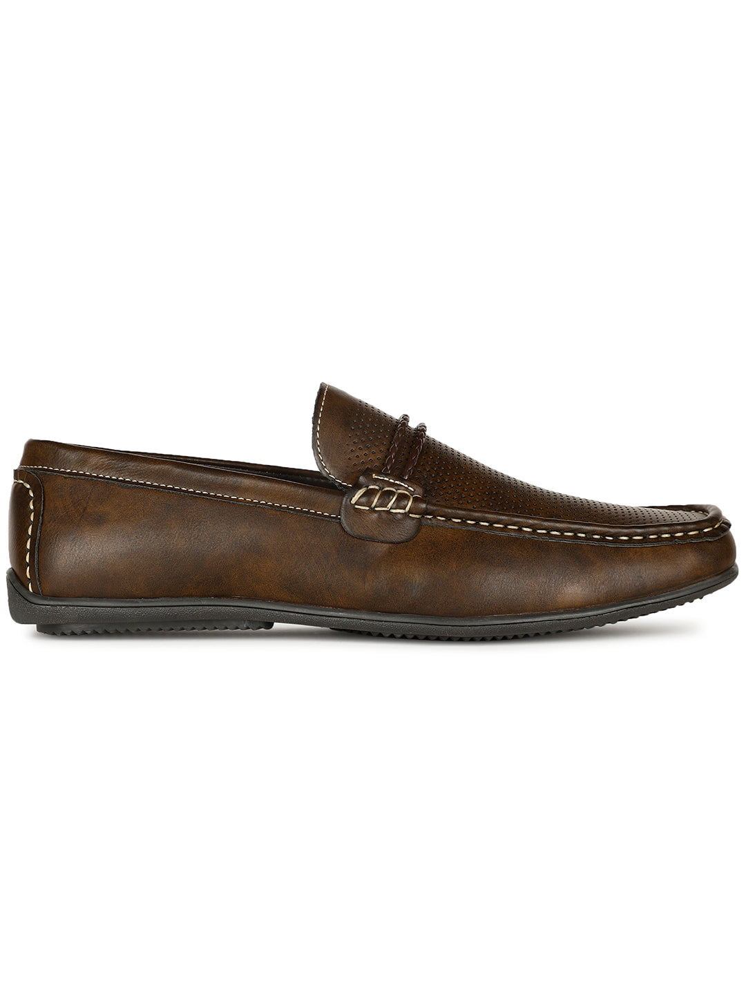 Bata Men Dark Brown Casual Slip-on Loafers - Dark Brown - View 2