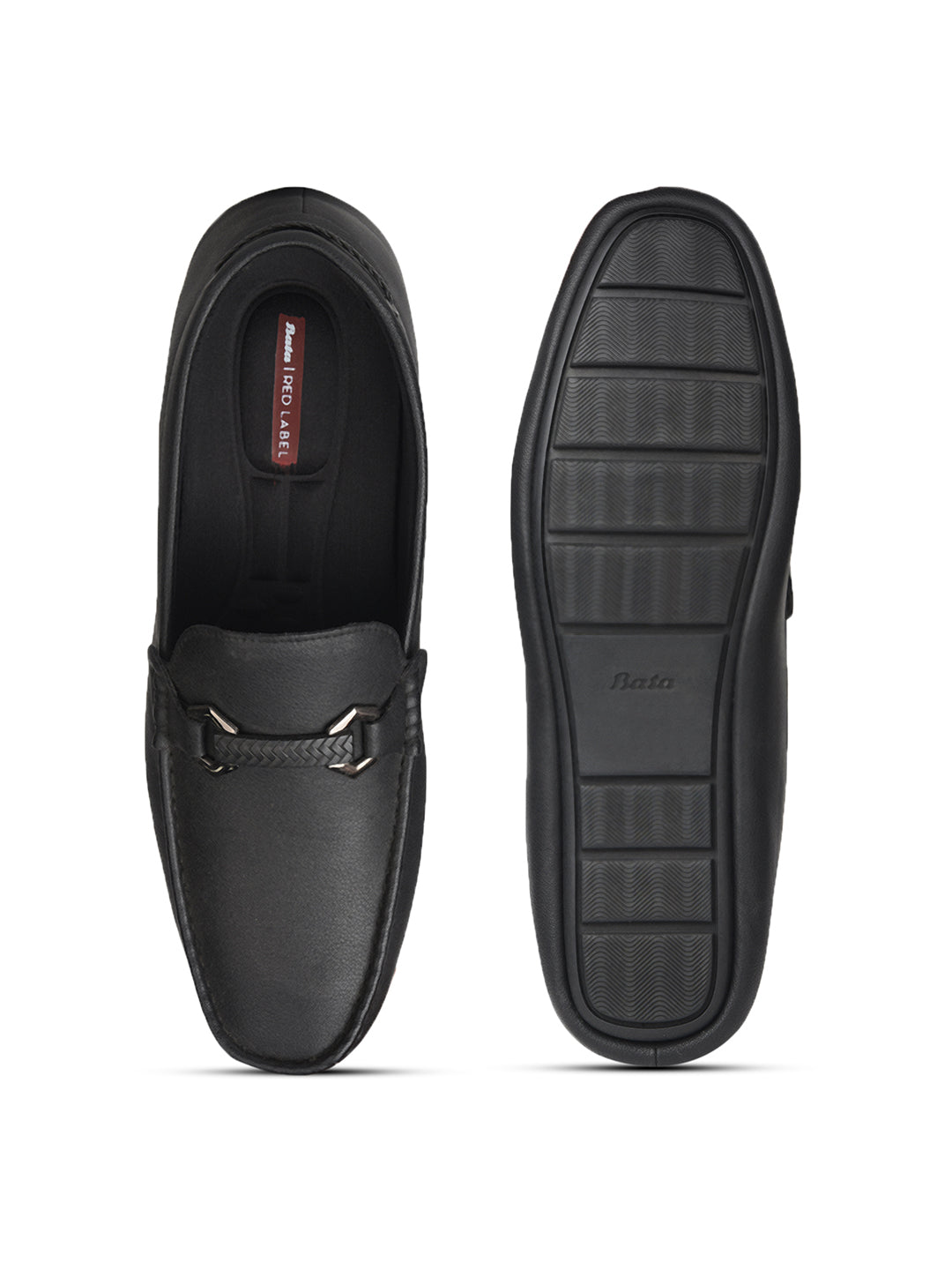 Bata Men Black Casual Slip-on Loafers - Black - View 4