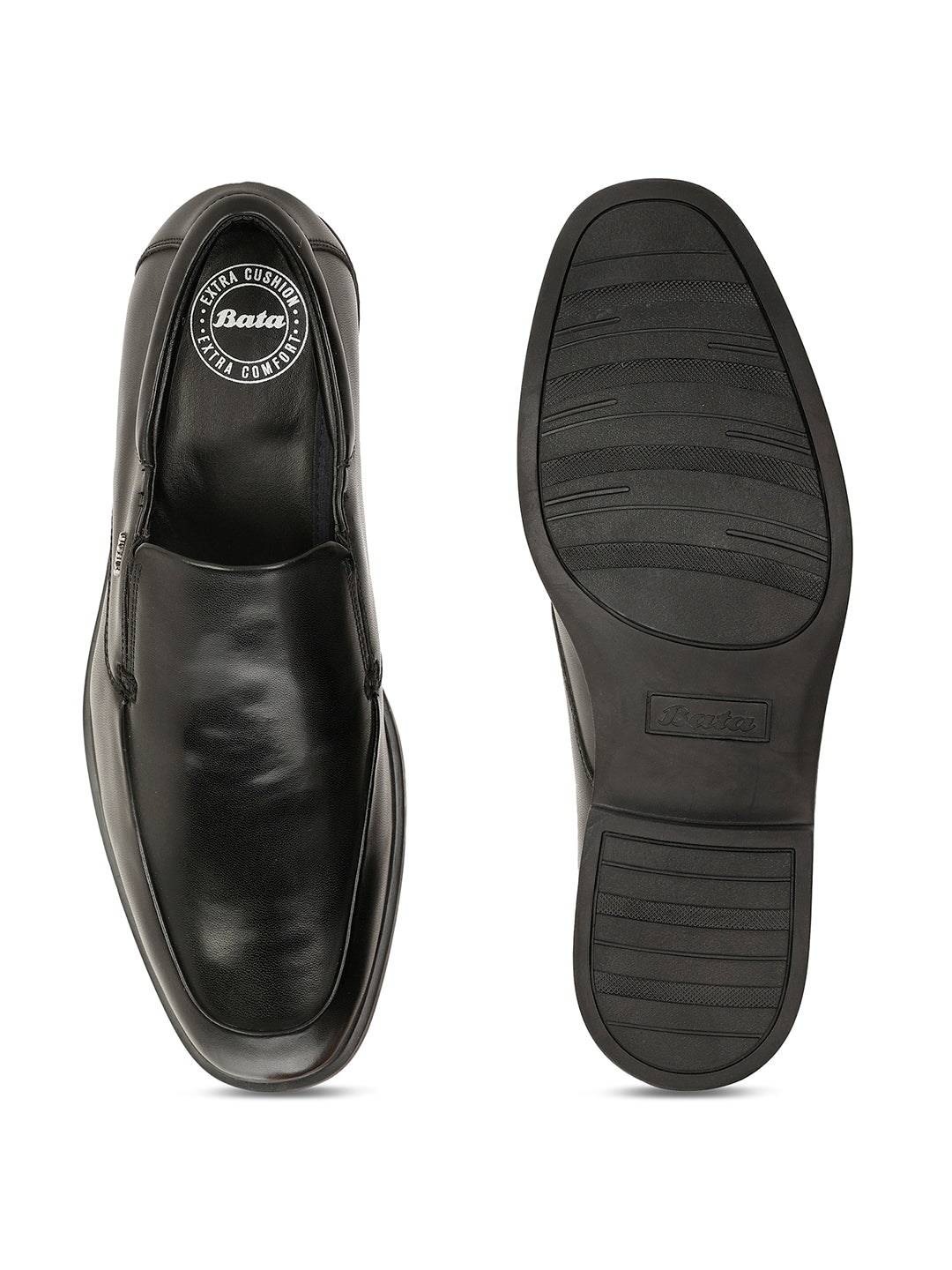 Bata Men Black Formal Slip-on Shoes - Black - View 4