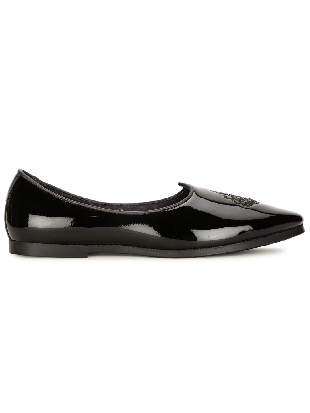 Bata Men Black Traditional Slip-on Mojari - Black - View 2