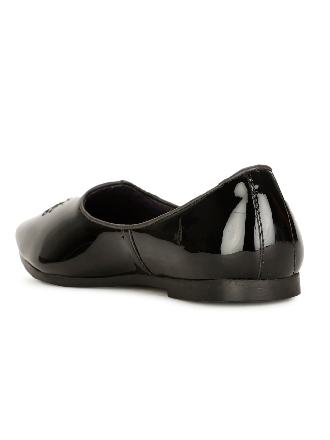 Bata Men Black Traditional Slip-on Mojari - Black - View 3