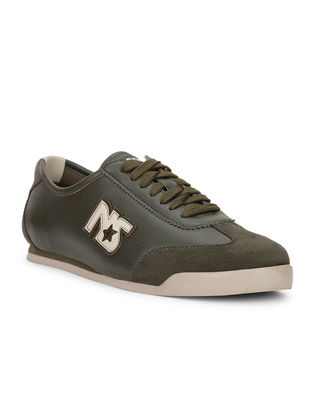 North Star Men's Olive Casual Lace-up Sneakers - Olive