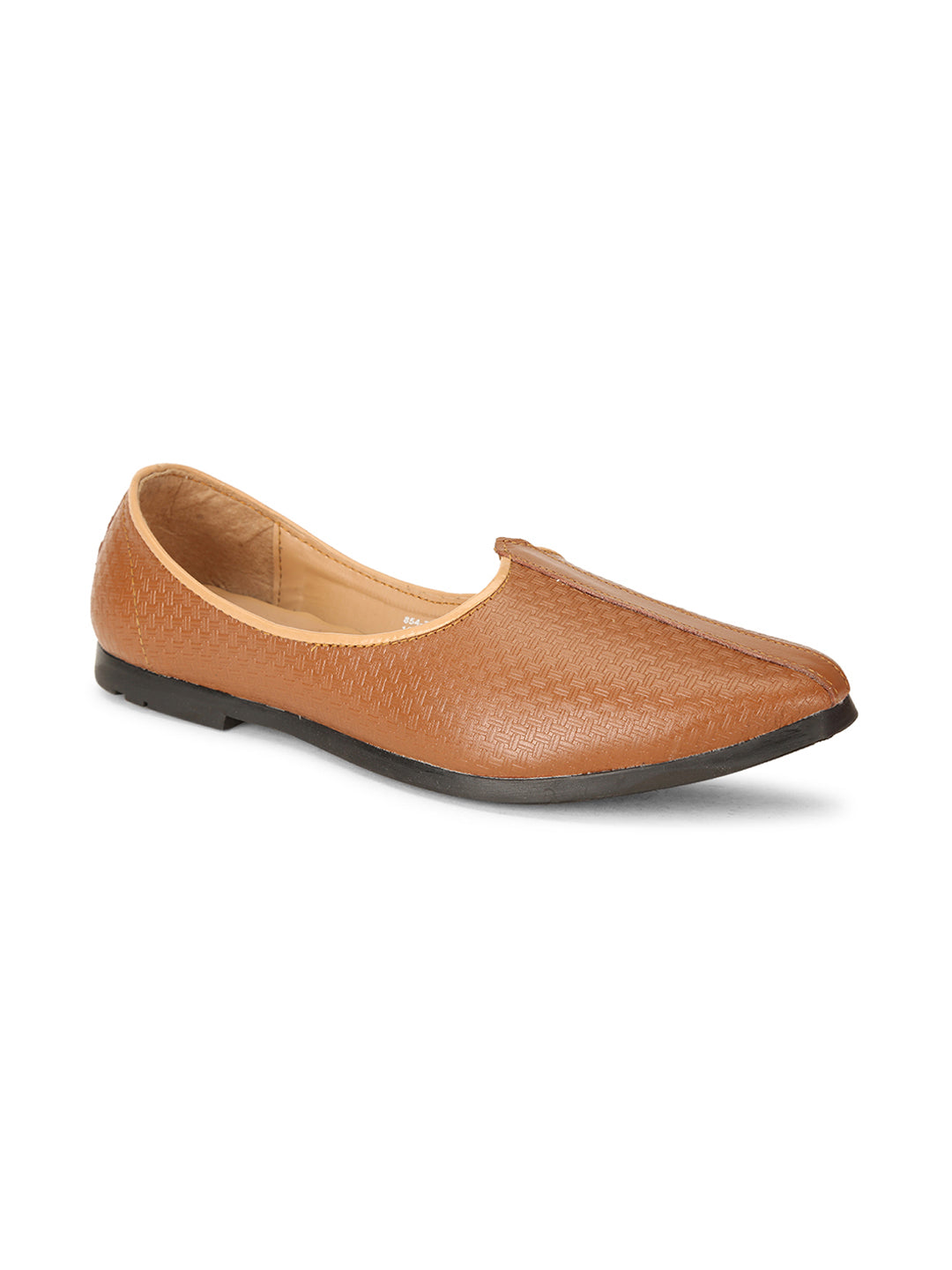 Bata Men Light Brown Traditional Slip-on Mojari - Light Brown - View 1