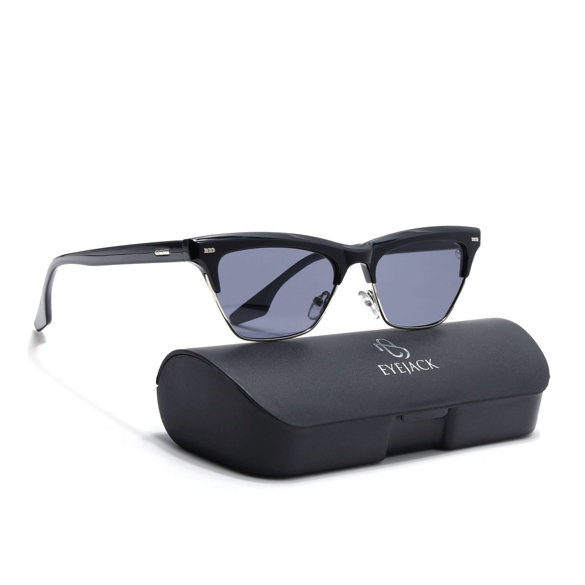 Eyejack Shine Black Cateye Sunglasses for Men and Women - Style 1249 - view 8
