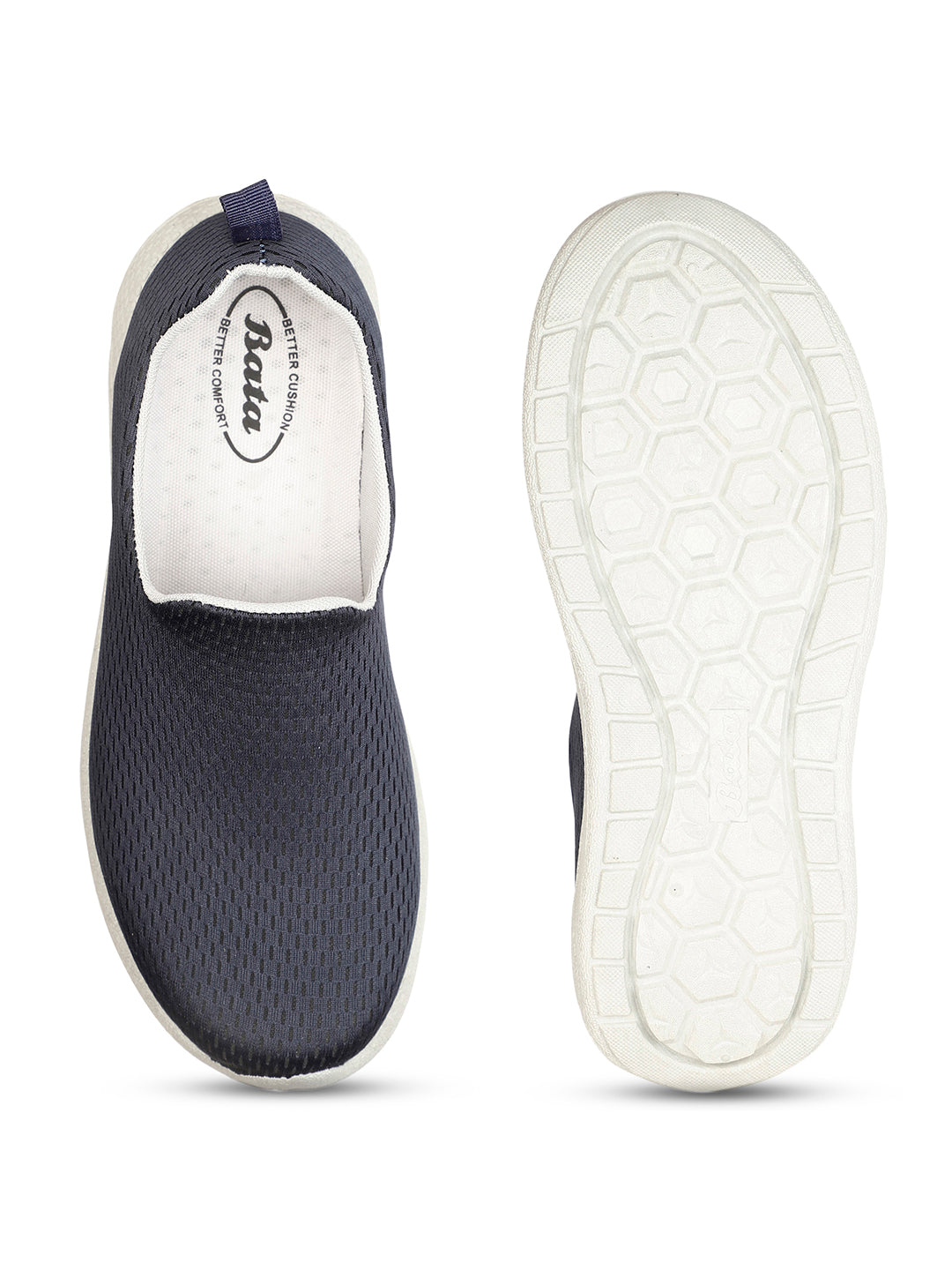 Bata Men Navy Blue Casual Slip-on Shoes - Navy Blue - View 4