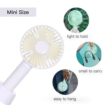 Mini Cartoon Style Rechargeable Fan used in all kinds of places (Multicolor) - HalfPe