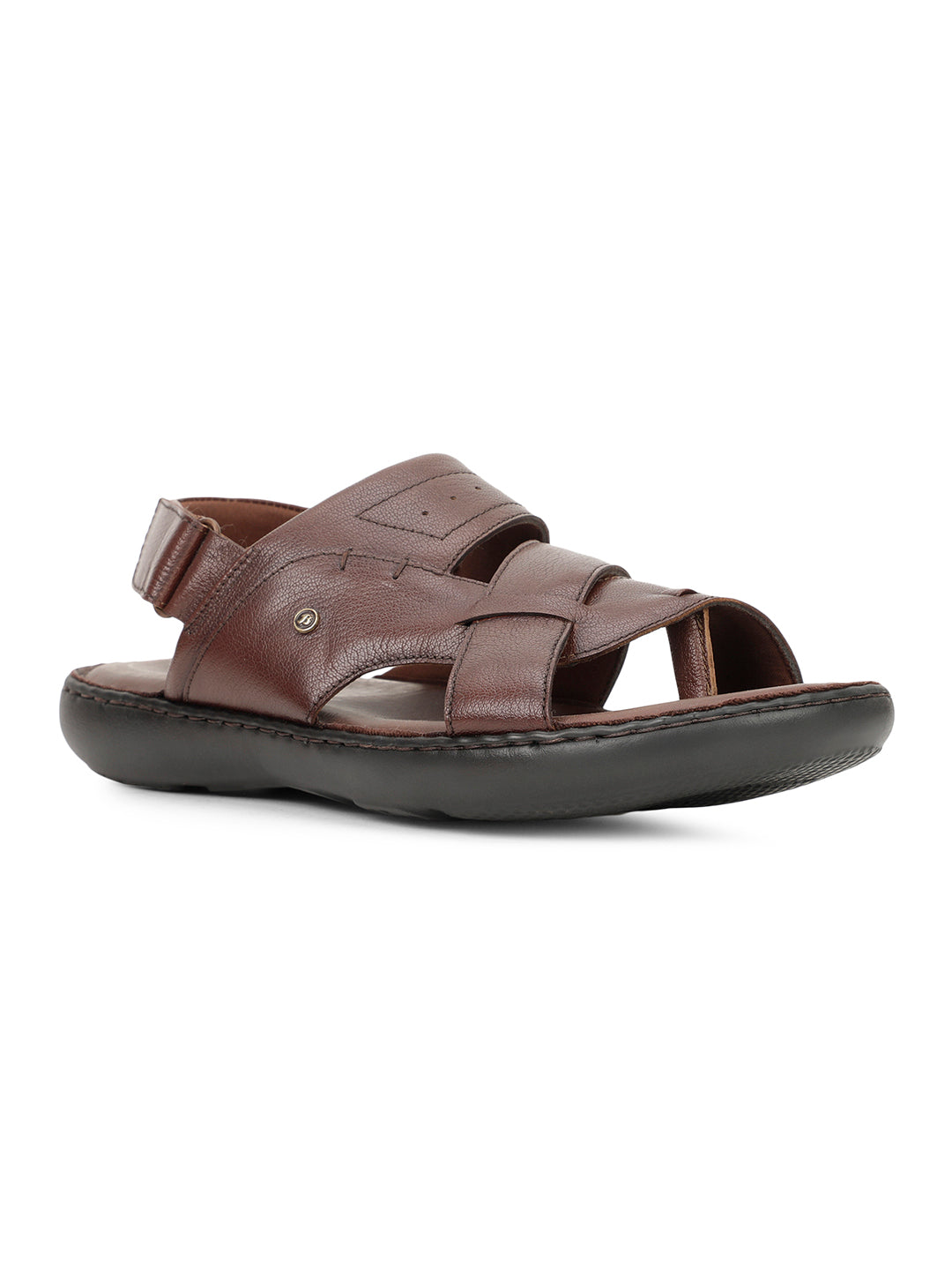Bata Men Dark Brown Casual Backstrap Sandal - Dark Brown - View 1