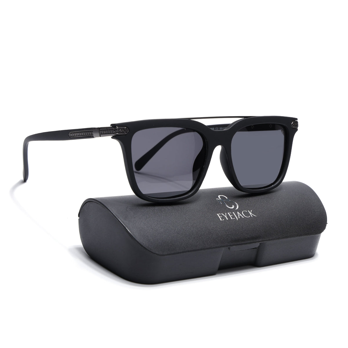 Eyejack Black Wayfarer Sunglasses for Men and Women - Style 2137 - with box packaging