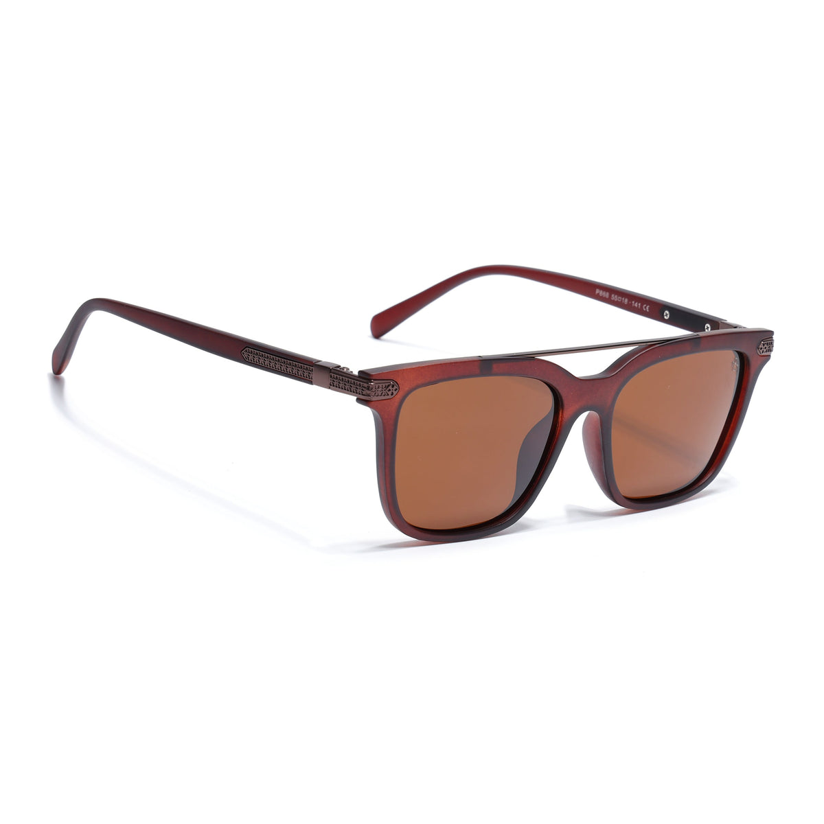 Eyejack Brown Wayfarer Sunglasses for Men and Women - Style 2139 - view 2