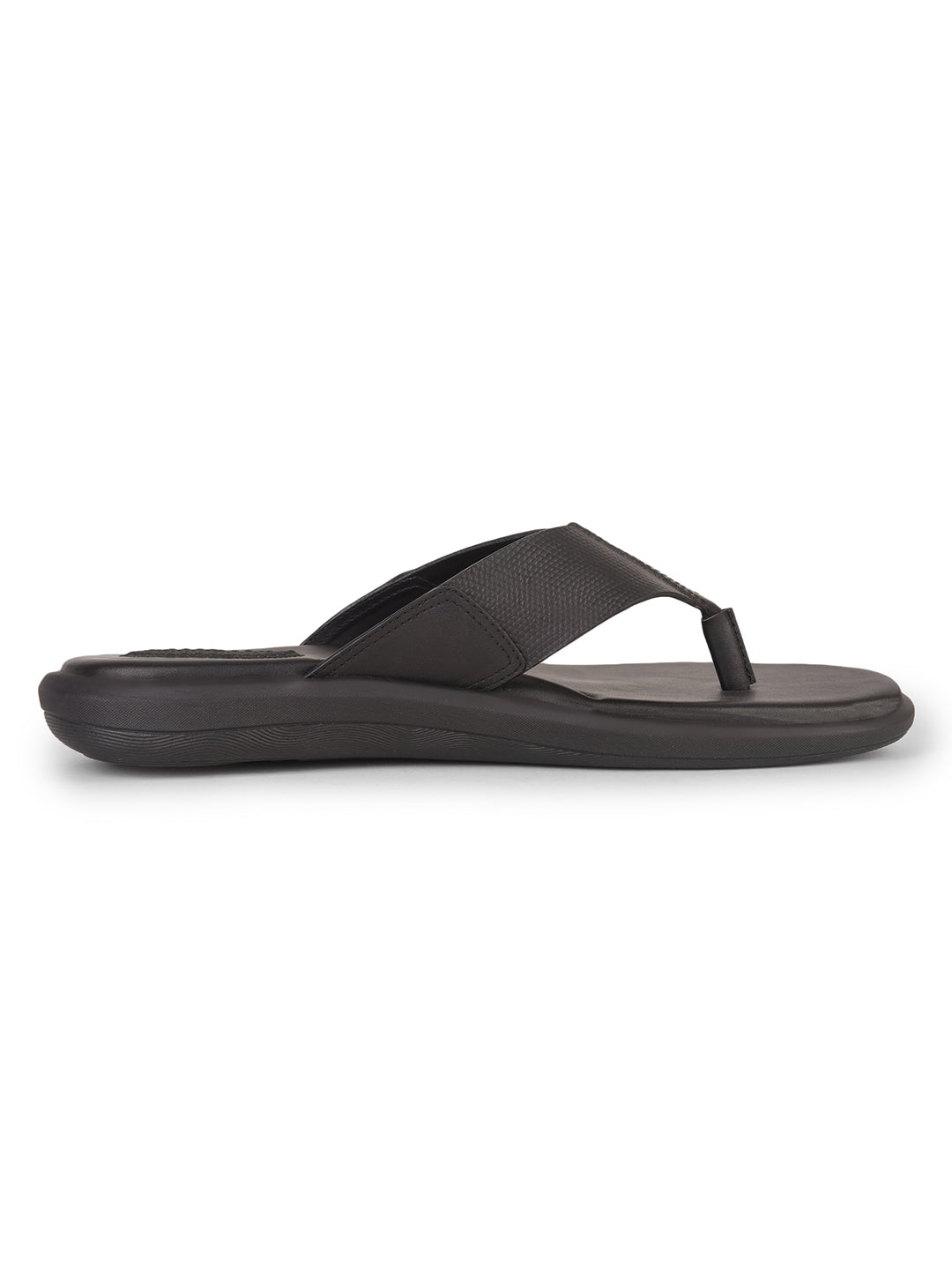 Bata Comfit Men Black Casual Thong Sandal - Black - View 2