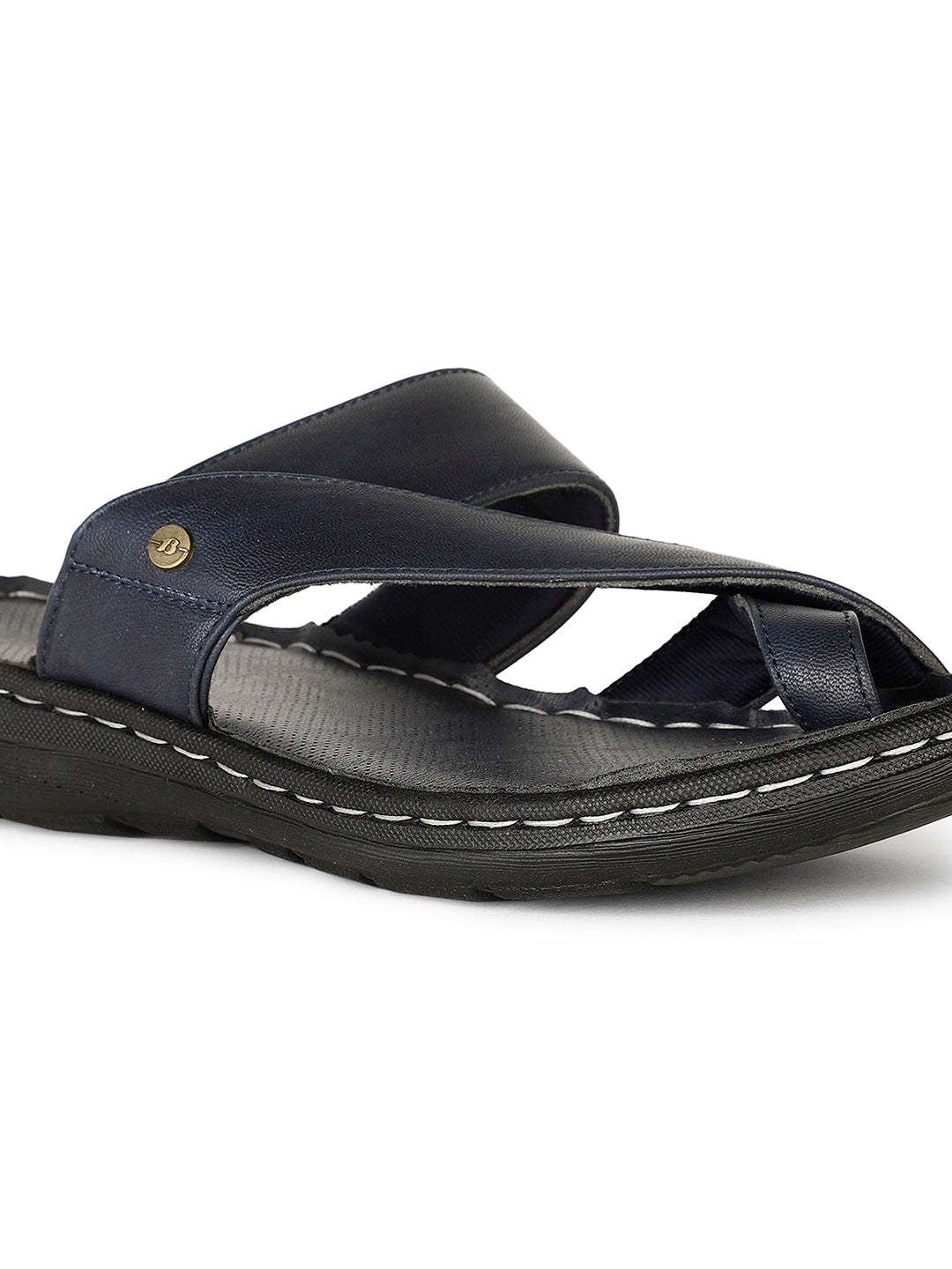 Bata Men Casual Toe Ring Sandal - Navy Blue - View 5