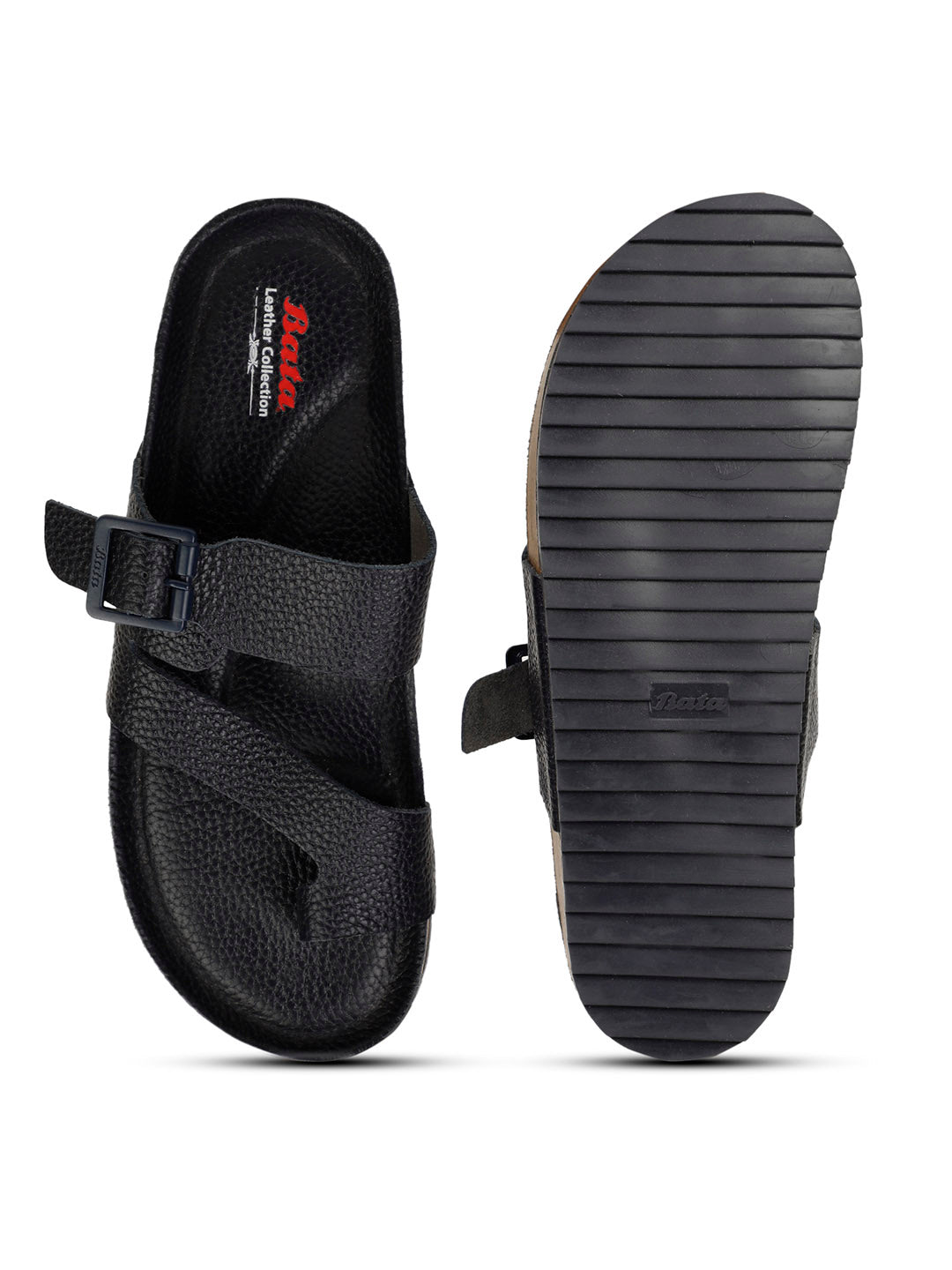 Bata Men Navy Blue Casual Toe Ring Sandal - Navy Blue - View 4