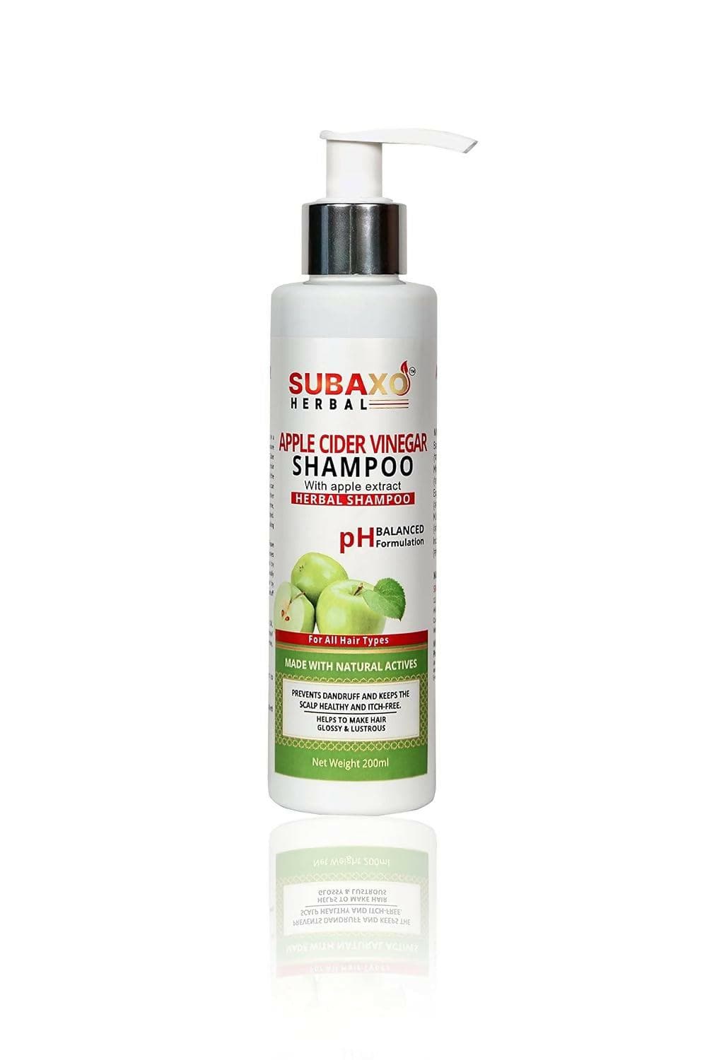 Subaxo Apple Cider Vinegar Shampoo Anti-Dandruff & Glossy Hair Herbal Formula (200ml - HalfPe