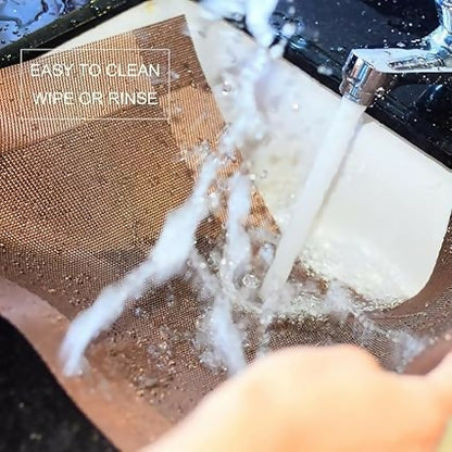 Eco Metrix Heat-Resistant PVC Placemats for Dining Table Anti-Skid, Washable Vinyl Table Mats Set for Kitchen & Home Décor (Brown)