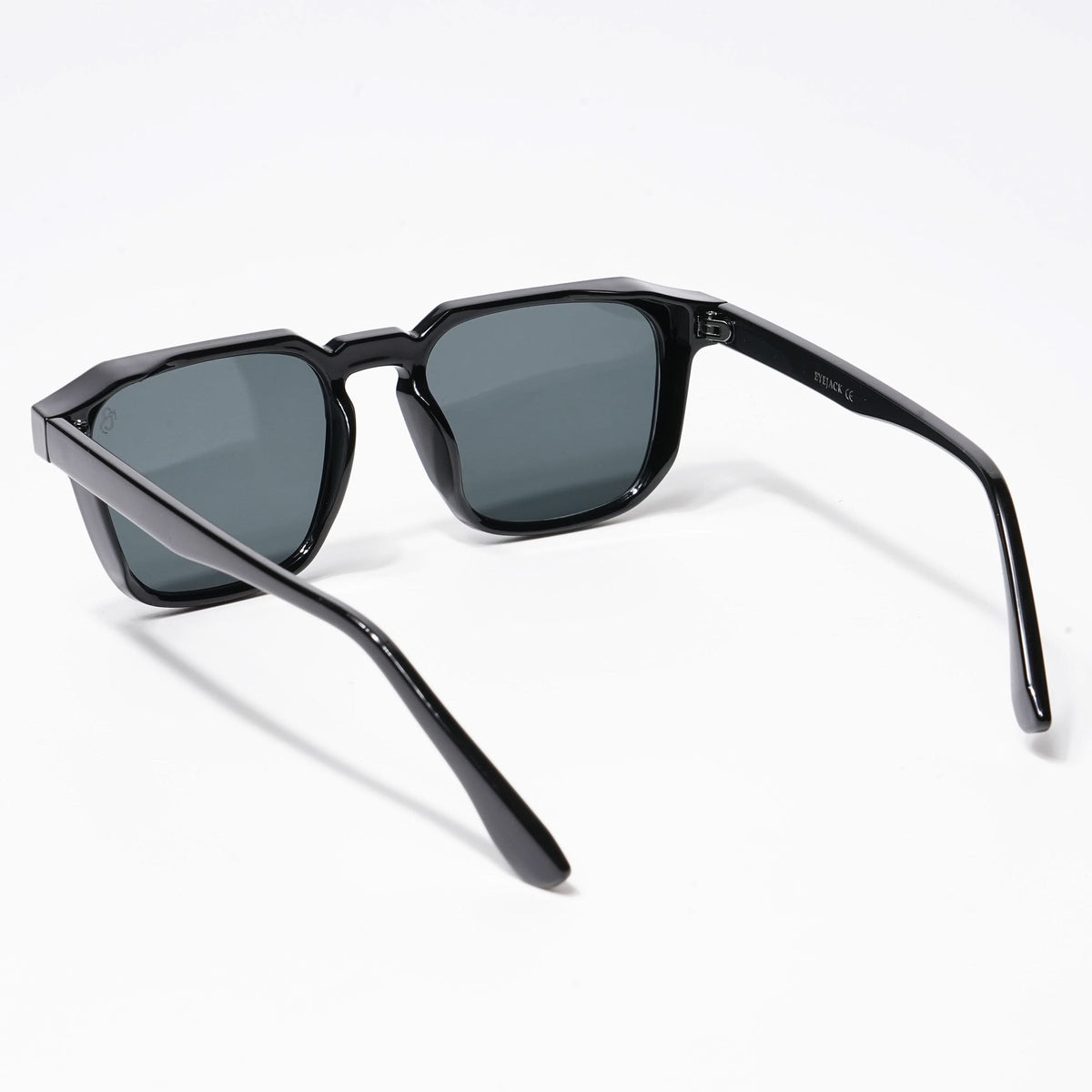 Eyejack Shine Black Square Sunglasses for Men and Women - Style L547 - view 5