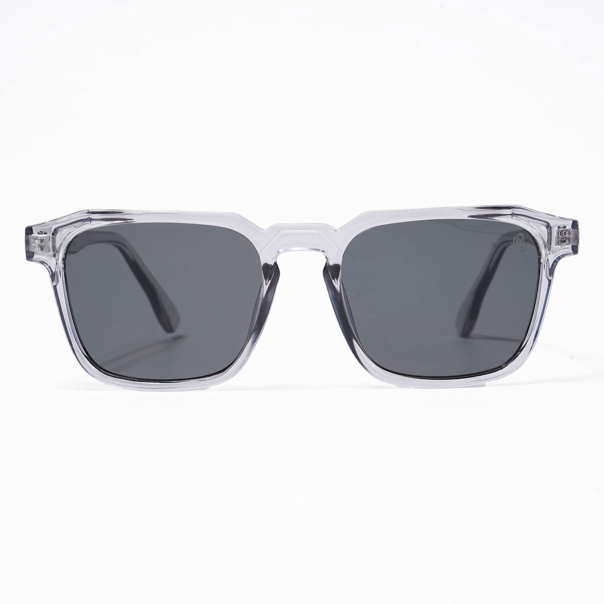 Eyejack Transparent Grey Square Sunglasses for Men and Women - Style L548 - view 4