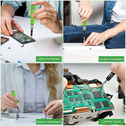 Mini Screwdriver Bit Set with Magnetic Extension Rod