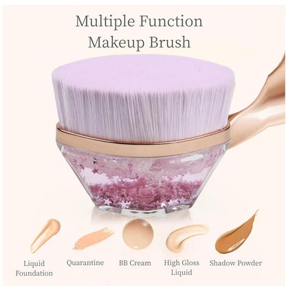 Glitter Cosmetic Brush with Starry Gel Base – Perfect for Makeup and Skincare Application(1 Pc)