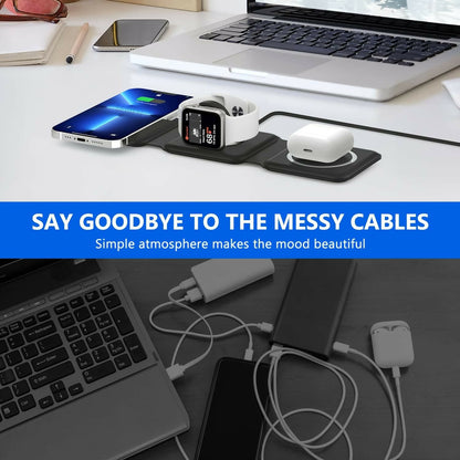 3 in 1 Magnetic Foldable Wireless Charger