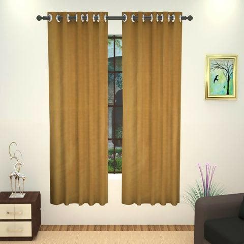 Lushomes Curtain 5 Feet, Curtains with Lining, Brown, Curtains & Drapes, parda, Urban Space Curtains(Single Pc, 54 x 60 inches) - HalfPe