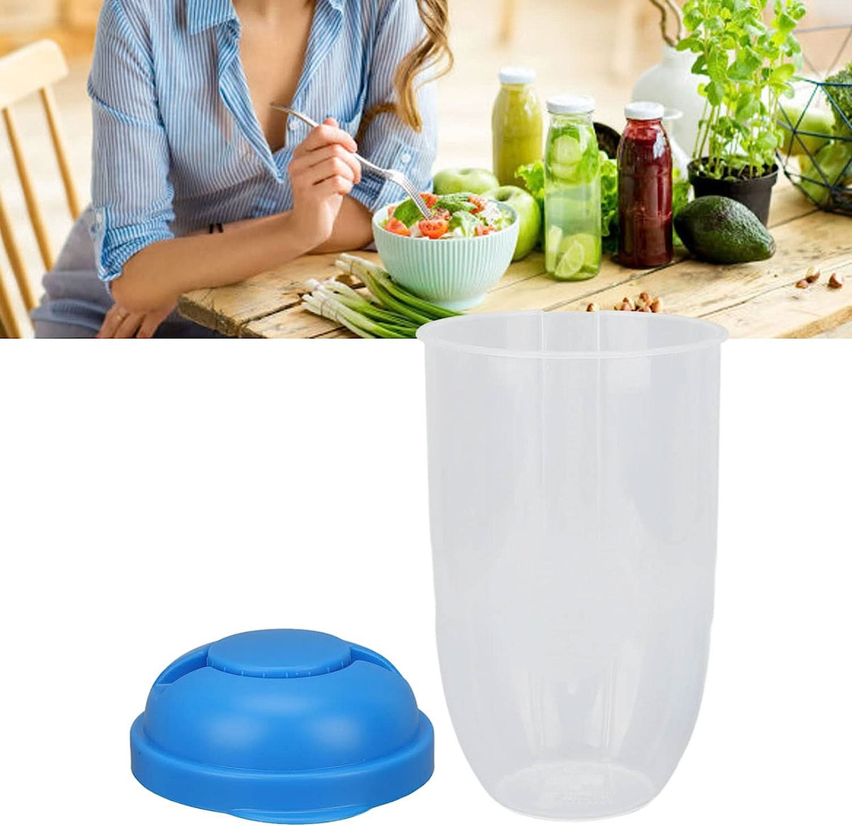 Fruit And Vegetable Salad Cups  Easy Clean Salad Mixing Cup  (1pc) HP DD