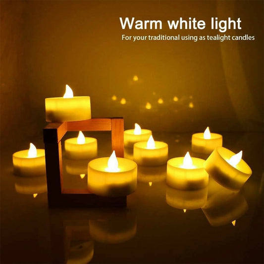 Flameless & Smokeless Decorative Candles (set of 12)