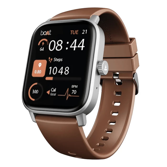 boAt Wave Astra Neo Smartwatch Stylish Design, HD Display, Health & Fitness Tracking (Timber Brown )
